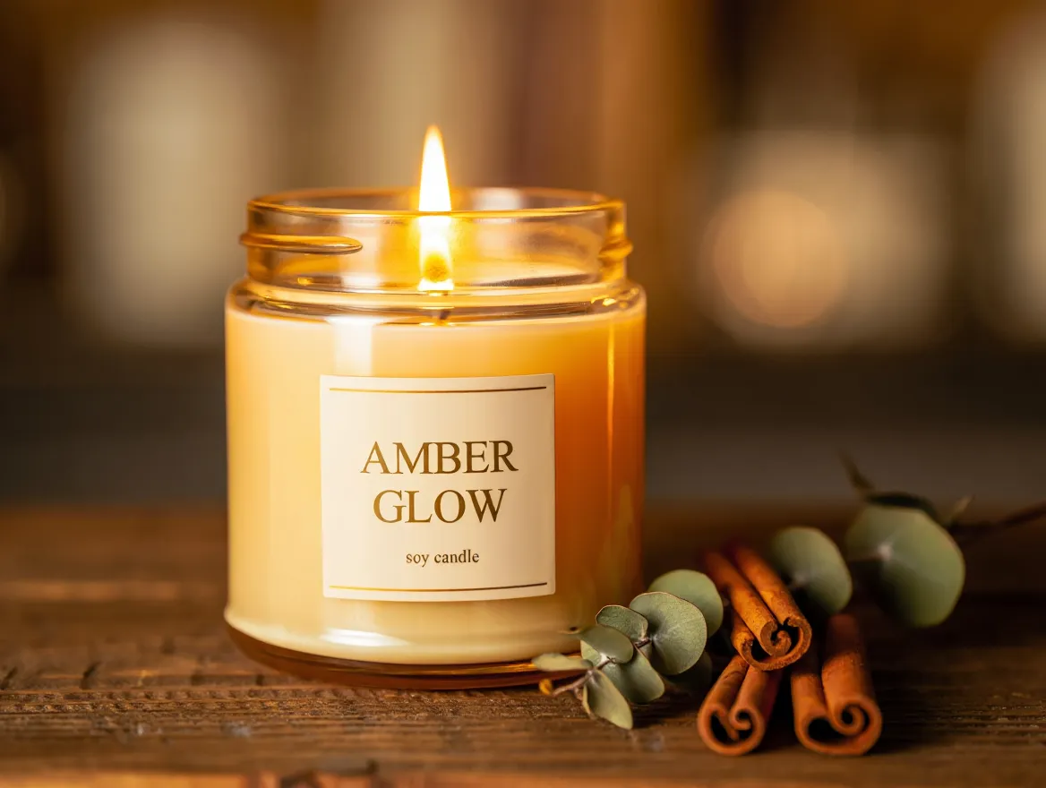 Amber Glow soy candle